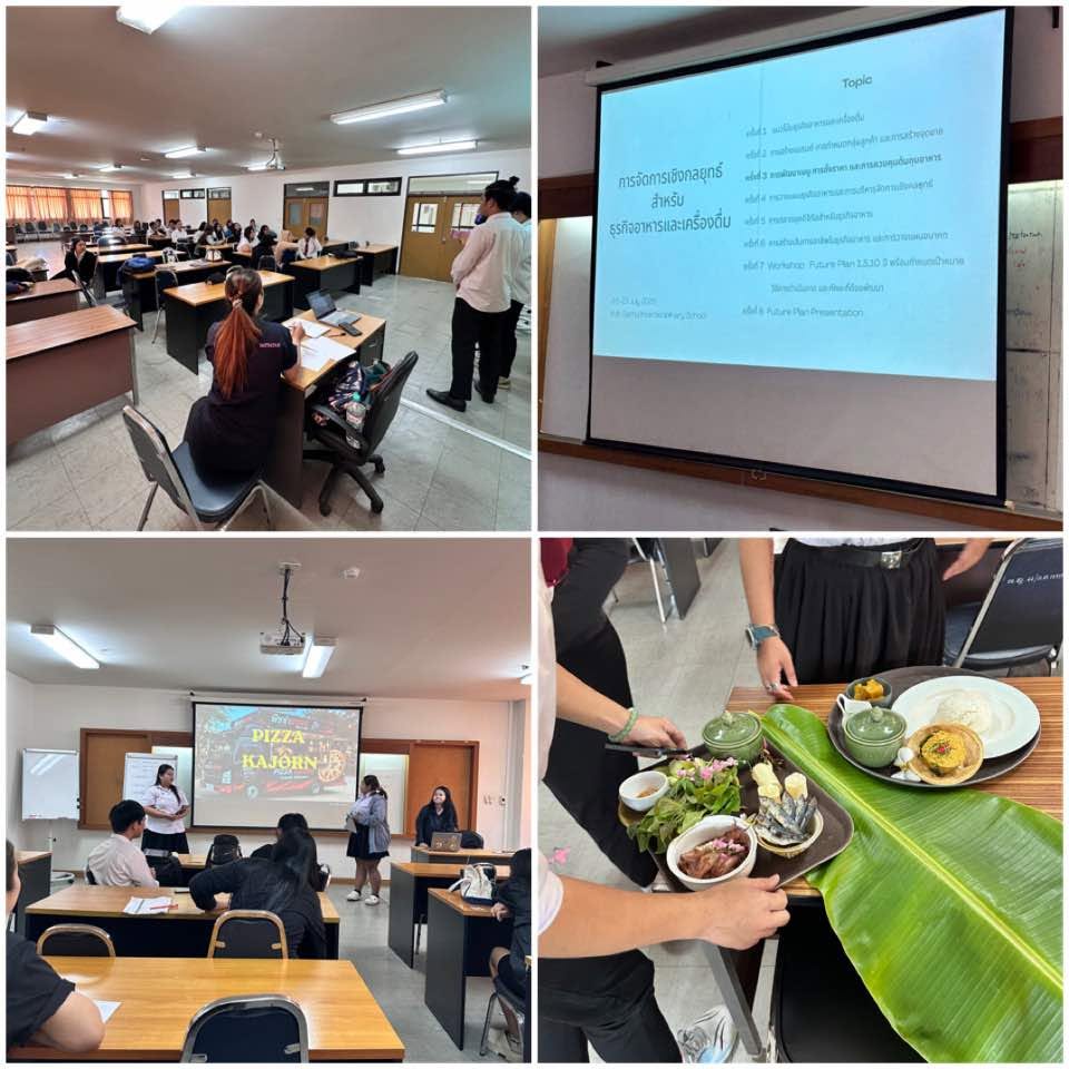Food Business Lecturer Thailand Chef Vacharobol Sopa teaching restaurant strategy at KIS Koh Samui