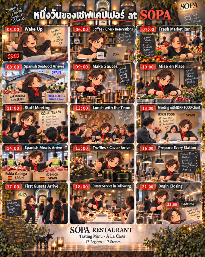 Chef Consultant Bangkok Chef Capper หนึ่งวันทำงานที่ SÓPA Restaurant